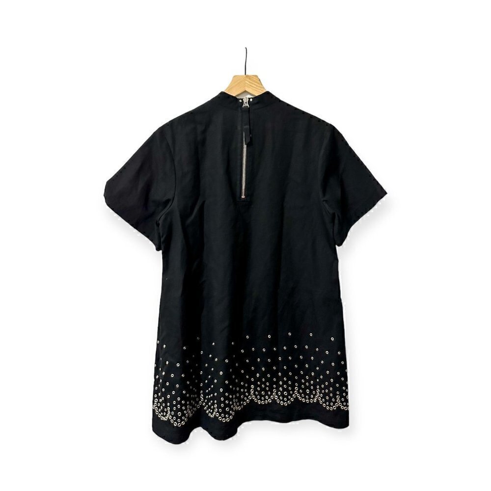 Alexander Wang Black Mini Dress with Studs, Size 10 - Picture 3 of 13